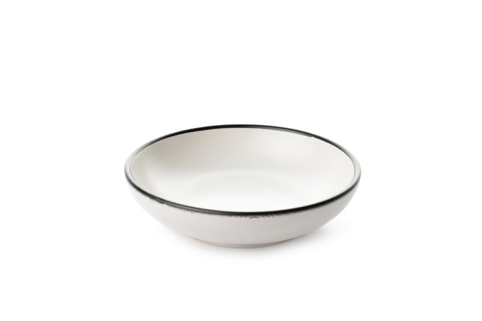 Hermia Juego de desayuno de cerámica de 18 piezas - Blanco y negro